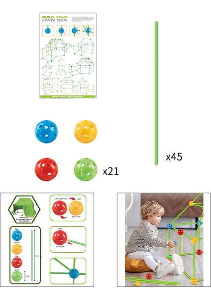 66 Çadır Playhouse Oyuncak (Yurt Dışından)
