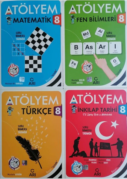 8.Sınıf LGS Yeni Atölyem 4'Lü Soru Bankası Seti