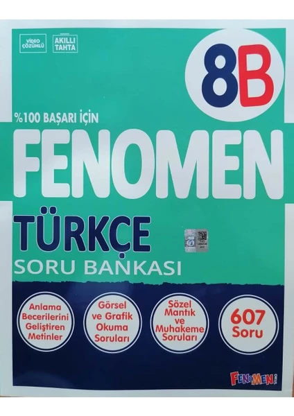 Fenomen Okul Yayınları 8.Sınıf LGS Yeni Baskı Türkçe - B Soru Bankası