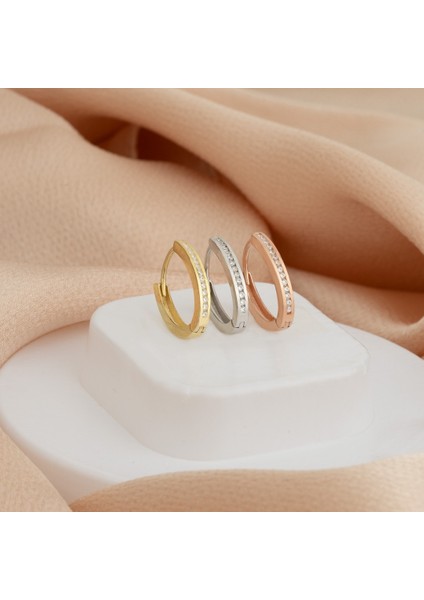 Taşlı Oval Halka Küpe fırsatları