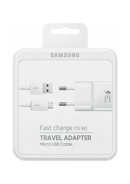 Telefon Şarj Adaptörü Orijinal 15W Travel Adapter Micro USB Kablo + Şarj Adaptörü