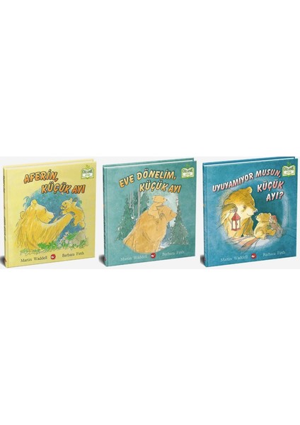 Aferin Küçük Ayı - Eve Dönelim Küçük Ayı - Uyuyamıyor Musun Küçük Ayı? - 3 Kitap Set (Organik Kitap)