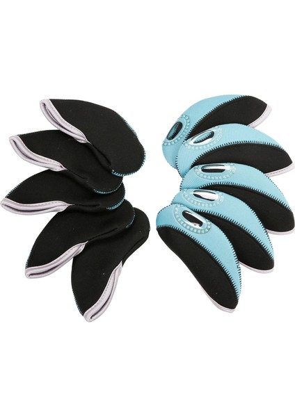 10X Su Geçirmez Golf Demir Headcovers Set Golf Kulübü Kafa Kapağı Erkek Kadın Mavi (Yurt Dışından) fiyatları