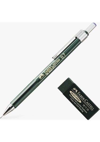 Faber Castell Tk Fine 9717 Versatil Kalem+Faber Design Büyük Boy Yeşil Silgi