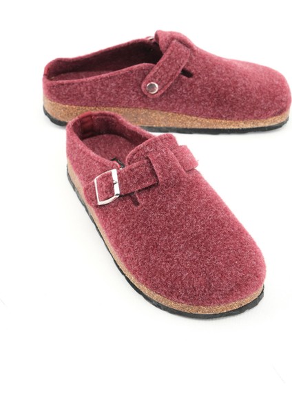 Kışlık Mantar Taban Tokalı Ayarlanabilir Ev Bahçe Kadın Terlik