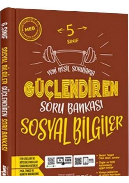 5.Sınıf Güçlendiren Sosyal Bilgiler Soru Bankası - 32 Haftalık Sosyal Bilgiler Kazanım Denemeleri fiyatları