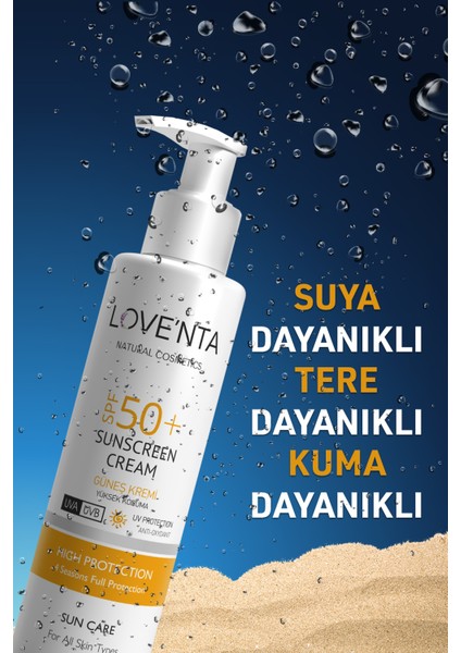 50+ Spf Yüksek Korumalı Güneş Kremi - Alkol, Paraben, Parfüm İçermez 100 ml