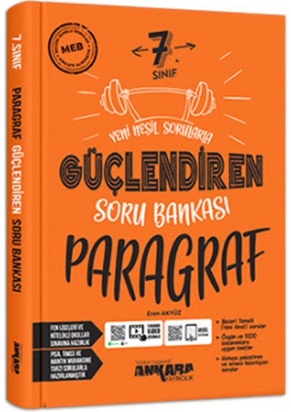 7.Sınıf Güçlendiren Türkçe Soru Bankası - Paragraf Güçlendiren Soru Bankası