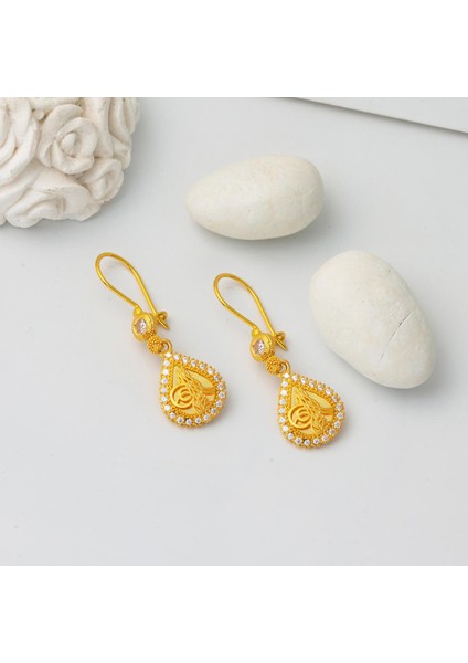 Sallantılı Osmanlı Tuğralı Altın Küpe modelleri