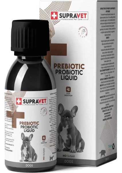 Köpek Sistemini  Güçlendirici Sıvı Probiyotik + Prebiyotik Takviyesi 100 ml