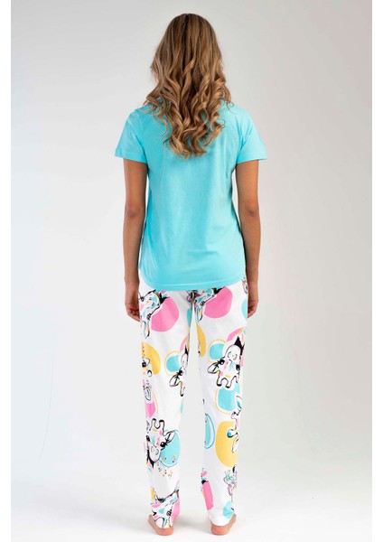 Pamuklu Kadın Kısa Kol Pijama Takım fırsatları