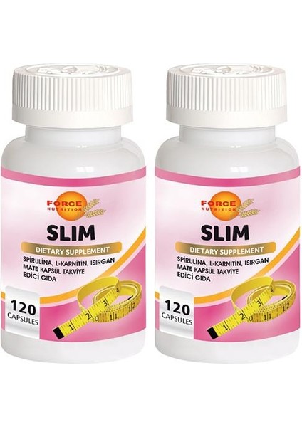 Slim 2 x 120 Kapsül Spirulina Sinemaki Biberiye Keten Rezene L-Carnitine