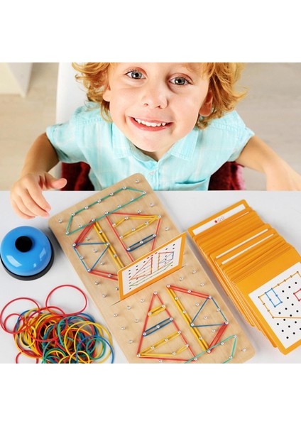 Grafik Matematik Deseni Bloklar Kids Için Kauçuk Bandı Geoboards Yeni Yürümeye Başlayan Çocuklar (Yurt Dışından)