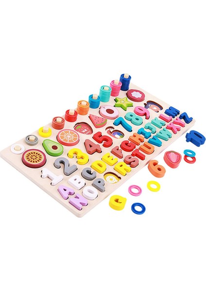 3-5 Yaş Arası Çocuklar Için Ahşap Montessori Tahtası Alfabe Oyuncakları (Yurt Dışından)