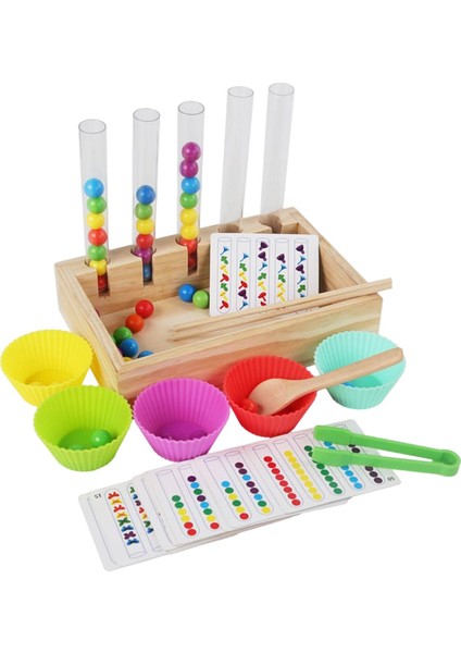 Ahşap Peg Tahta Oyunu Gökkuşağı Klip Boncuk Bulmaca Matematik (Yurt Dışından)