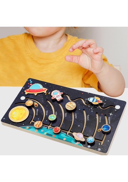 Montessori Gezegenleri Kızlar Için Bilim Oyuncak Jigsaw (Yurt Dışından)