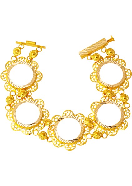 14 Ayar 5 Çeyreklik Çerçeve Altın Bileklik