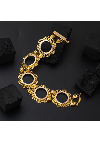 14 Ayar 5 Çeyreklik Çerçeve Altın Bileklik fırsatları