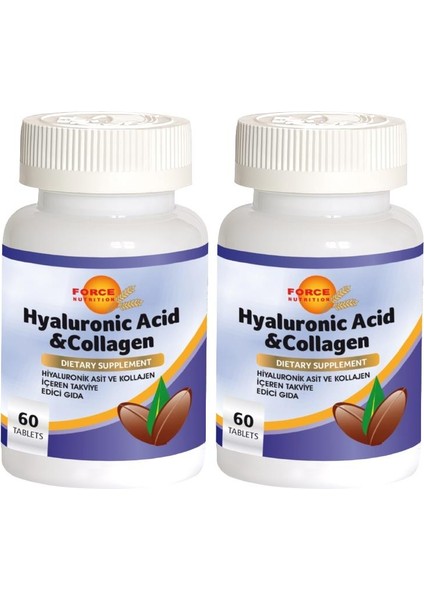 Hyaluronic Acid Collagen 2 x 60 Tablet Hyaluronik Asit Kolajen