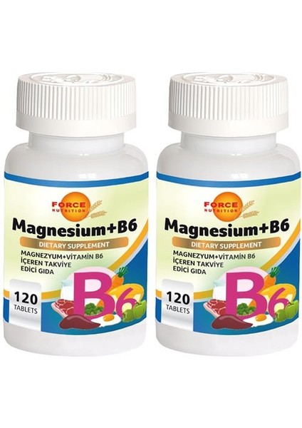 Magnesium Vitamin B6 Vitamini 2 x 120 Tablet Magnezyum
