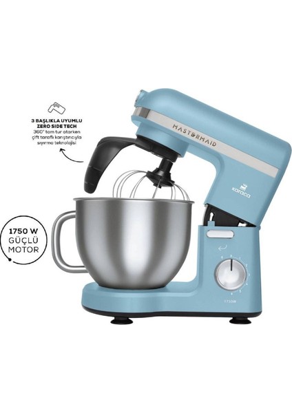 Mastermaid Chef Pro Çift Kollu Stand Mikser Blue Mist 1750 W fiyatları
