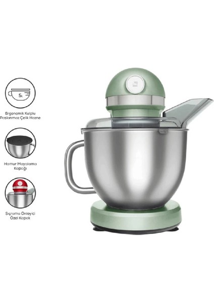 Mastermaid Chef Pro Çift Kollu Stand Mikser Cabbage Green 1750 W