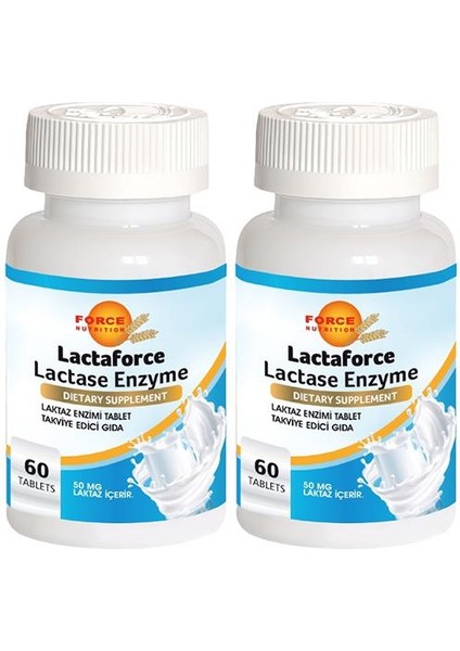 Lactaforce Lactase Enzyme 2 x 60 Tablet Laktaz Enzimi