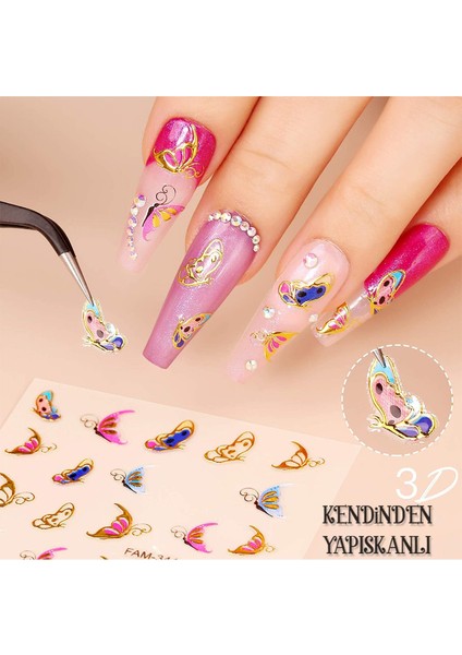 Christmas Yeni Yıl Figürleri Nail Art Tırnak Sticker