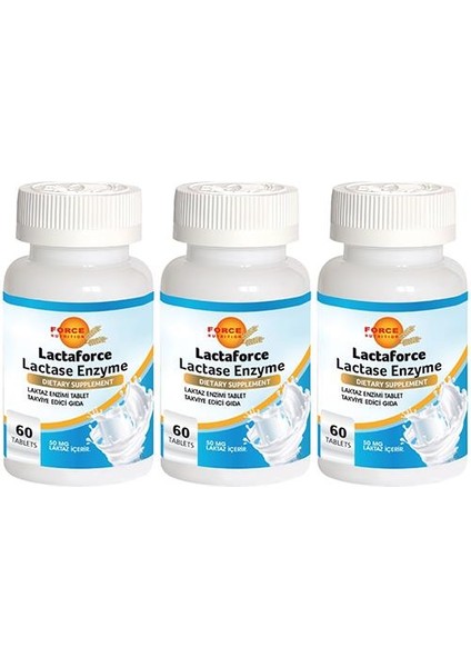 Lactaforce Lactase Enzyme 3 x 60 Tablet Laktaz Enzimi