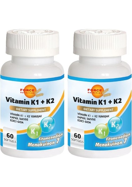 Vitamin K1 Vitamin K2 2X60 Softgel