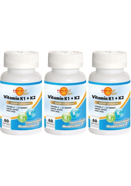 Vitamin K1 Vitamin K2 3 x 60 Softgel