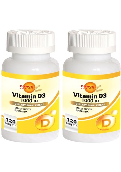 D Vitamini 1000 Iu 2 x 120 Tablet