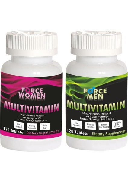 Force Women Multivitamin Force Men Multi Vitamin 2li Set