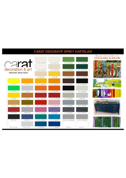 Carat Sprey Boya Karmen Kırmızı Parlak 400 ml - RAL3002 fiyatları