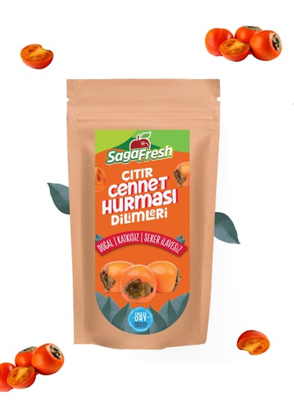 Saga Fresh  Dondurularak Kurutulmuş Cennet Hurması Dilimleri 50 gr