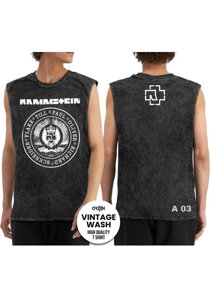 Yıkamalı Kolsuz Tişört Xl