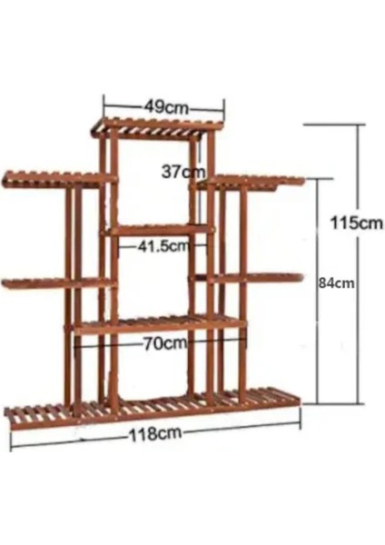 Ehfm Ticaret Ahşap Çiçeklik Saksılık Balkon Bahçe Gereci