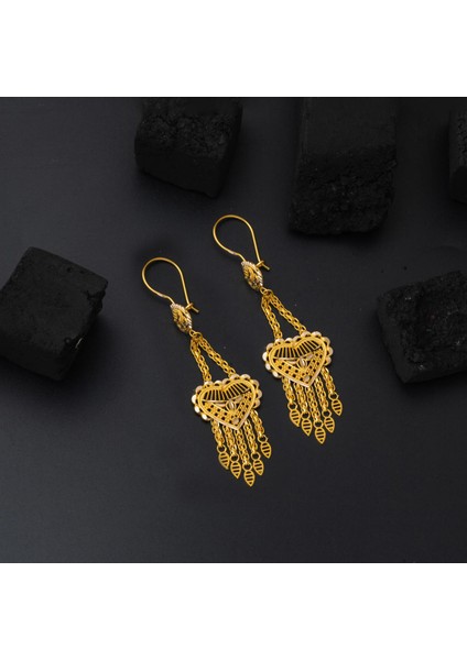 Kalpli 14 Ayar Altın Hint Küpe fırsatları