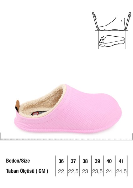 Kışlık Kauçuk Islak Zemine Uygun Ev Bahçe Içi Peluşlu Kadın Terlik indirimleri