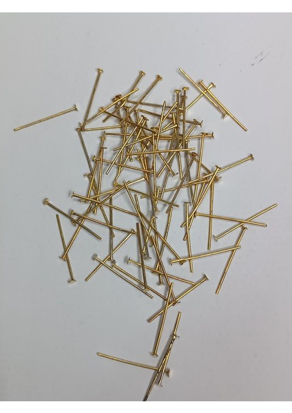 Nikel Kaplama Düz Takı Çivisi Sarı 1kg 24MM