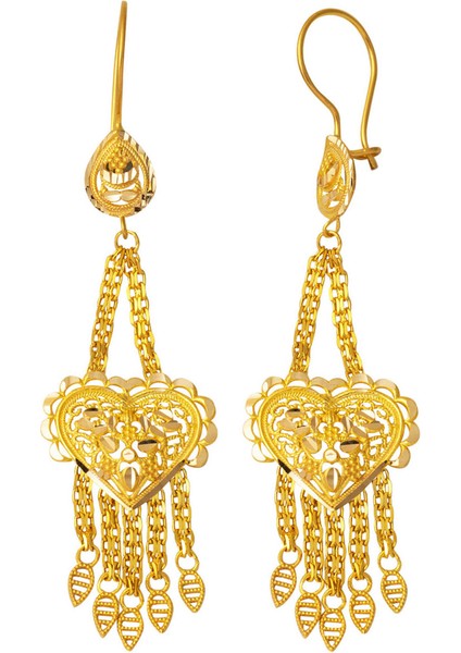 14 Ayar Sallantılı Hint Işi Altın Küpe fiyatları