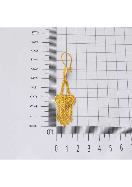 14 Ayar Sallantılı Hint Işi Altın Küpe indirimleri