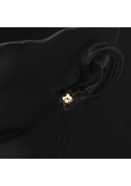 Petek 14 Ayar Altın Top Küpe 6 Mm.