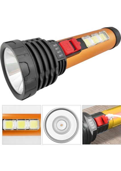 El Feneri+Cob LED 5W Şarjlı Gold Orıon ZB-G12