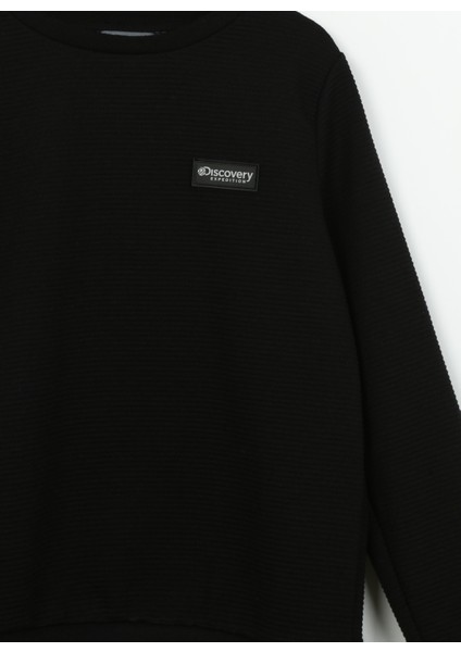 Düz Kadın Siyah Sweatshırt D3WG-SWT12