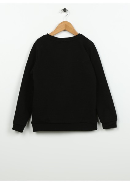 Düz Kadın Siyah Sweatshırt D3WG-SWT12