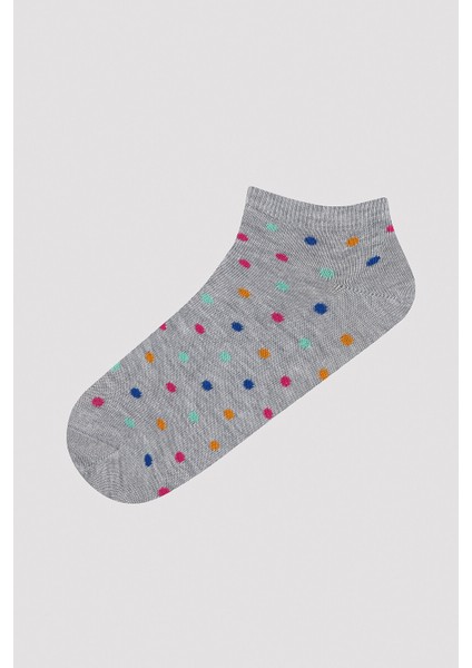 Renkli Puantiyeli 5li Patik Çorap modelleri