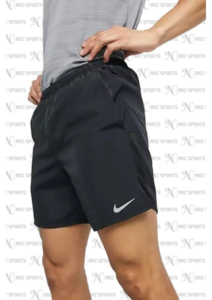 Dri-Fit Challenger 7bf Runnig Siyah Standart Kesim Erkek Koşu Şort