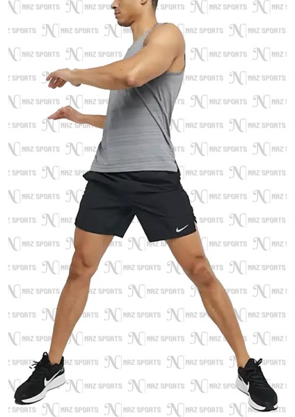 Dri-Fit Challenger 7bf Runnig Siyah Standart Kesim Erkek Koşu Şort