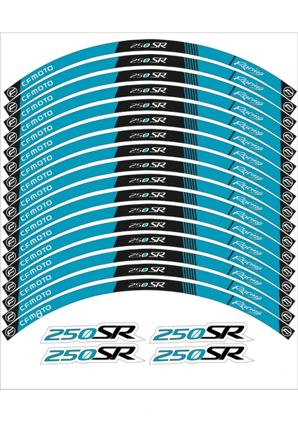 Cfmoto 250SR Jant Şeridi Turkuaz